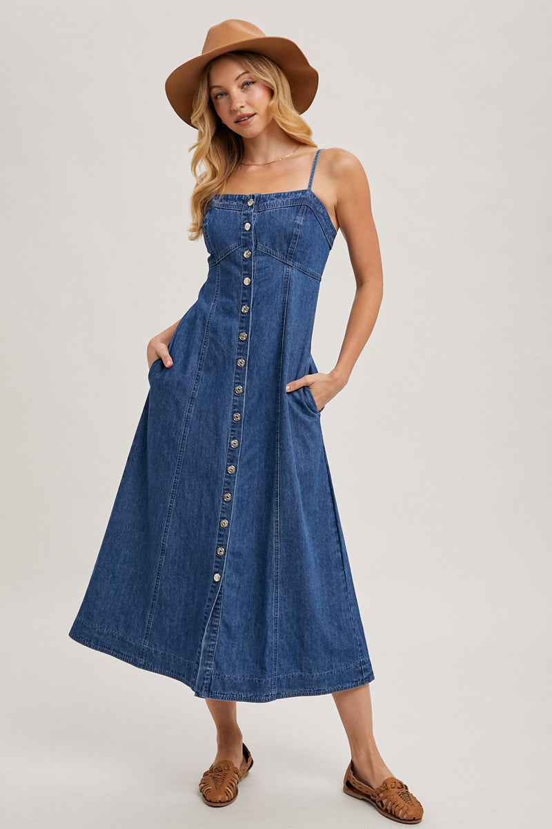 Jane Denim Dress - Dark Denim Dark Denim / L Jane Denim Dress - Dark Denim Dark Denim / L