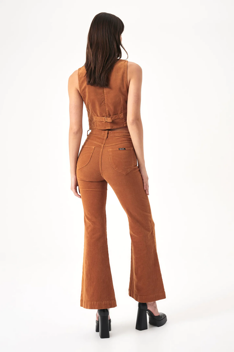 商品 mediam ミディアム Rib Bell Bottoms ブラウン リール