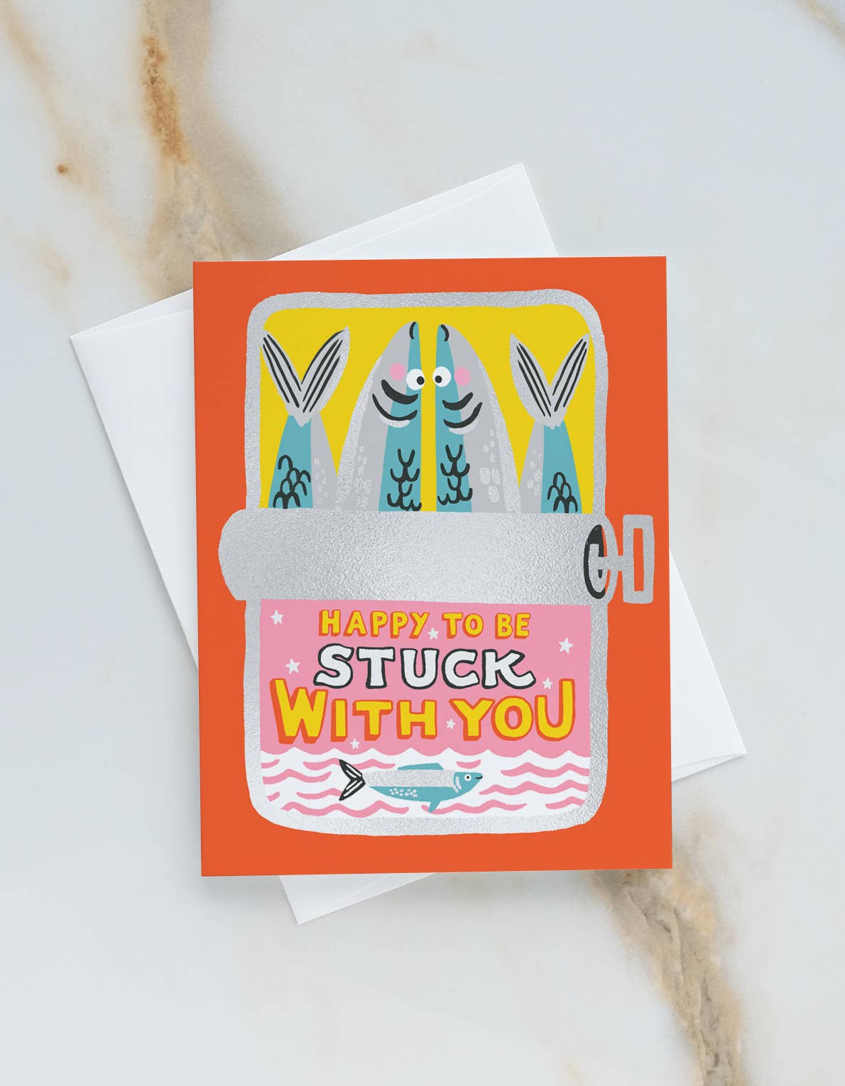 Stuck with You Sardines Greeting Card