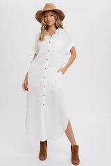 Eli Gauze Shirt Dress