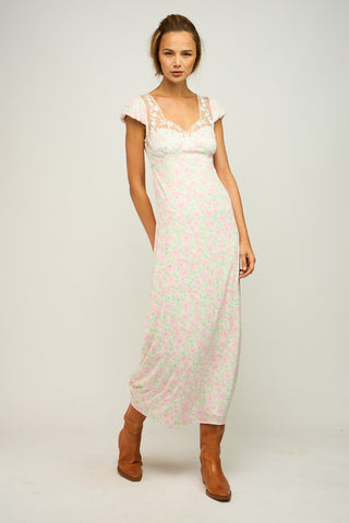 Floral Lace Maxi Dress