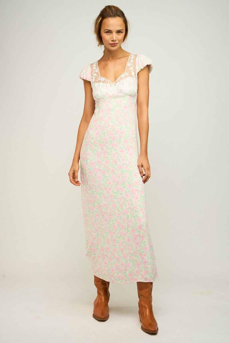 Floral Lace Maxi Dress