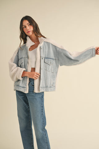 Fleece Denim Jacket