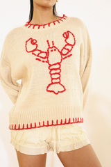 Stitched Lobster Sweater