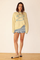 Stitched Fish Sweater