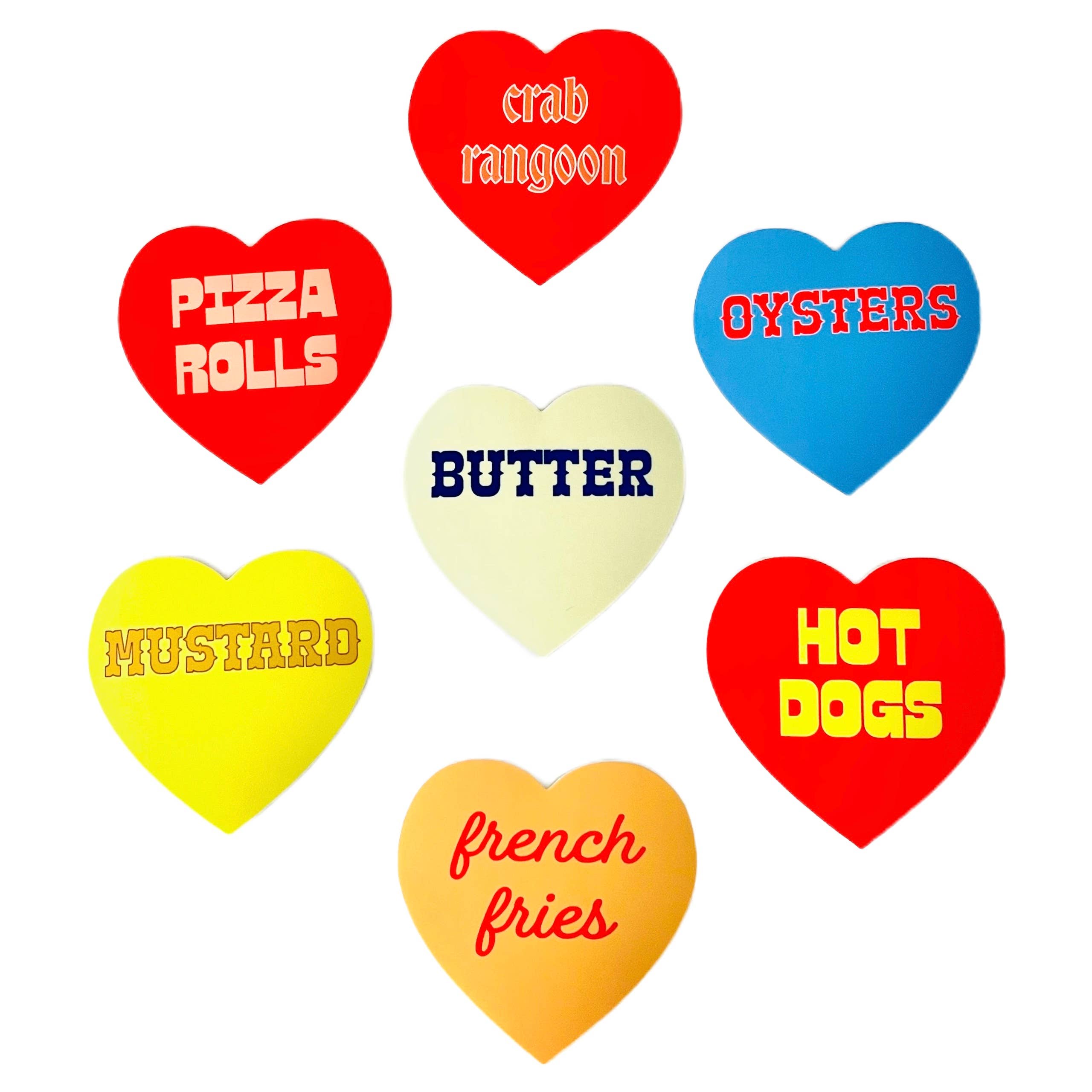 Mustard heart sticker