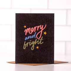 Merry And Bright Xmas Card