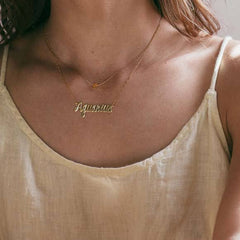 Zodiac Script Necklace