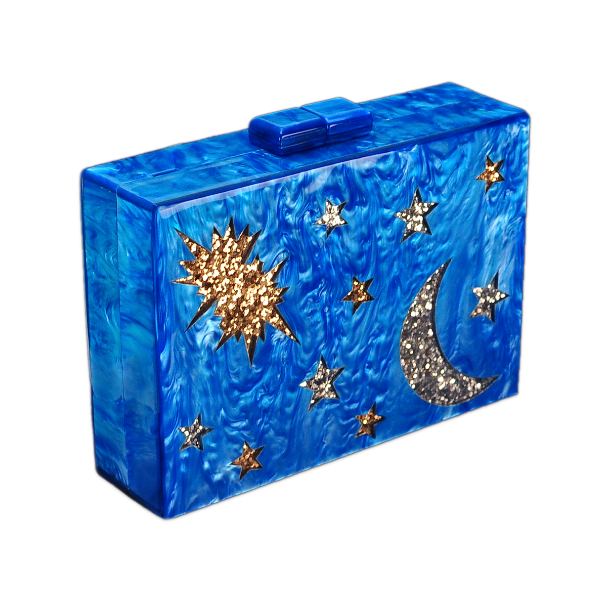 Blue Stargazer Acrylic Clutch