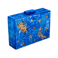 Blue Stargazer Acrylic Clutch