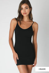 Ribbed Low Back Dress