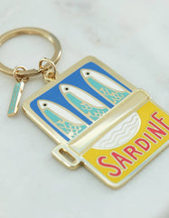 Tinned Fish Enamel Keychain