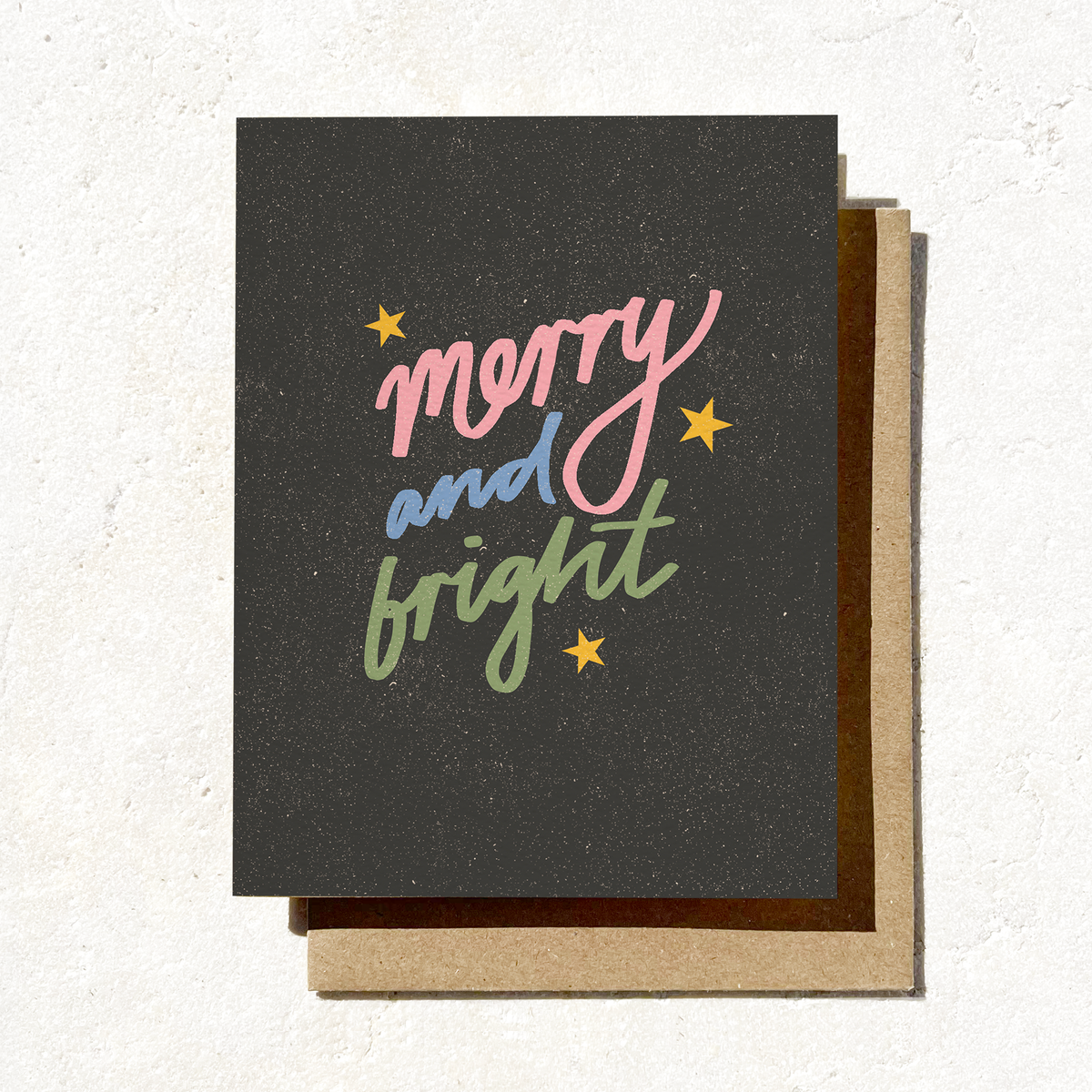 Merry And Bright Xmas Card