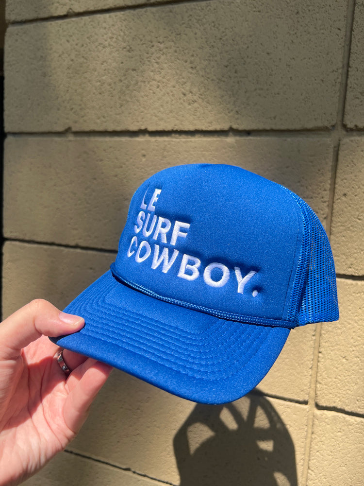 Le Surf Cowboy Trucker Hat- Blue