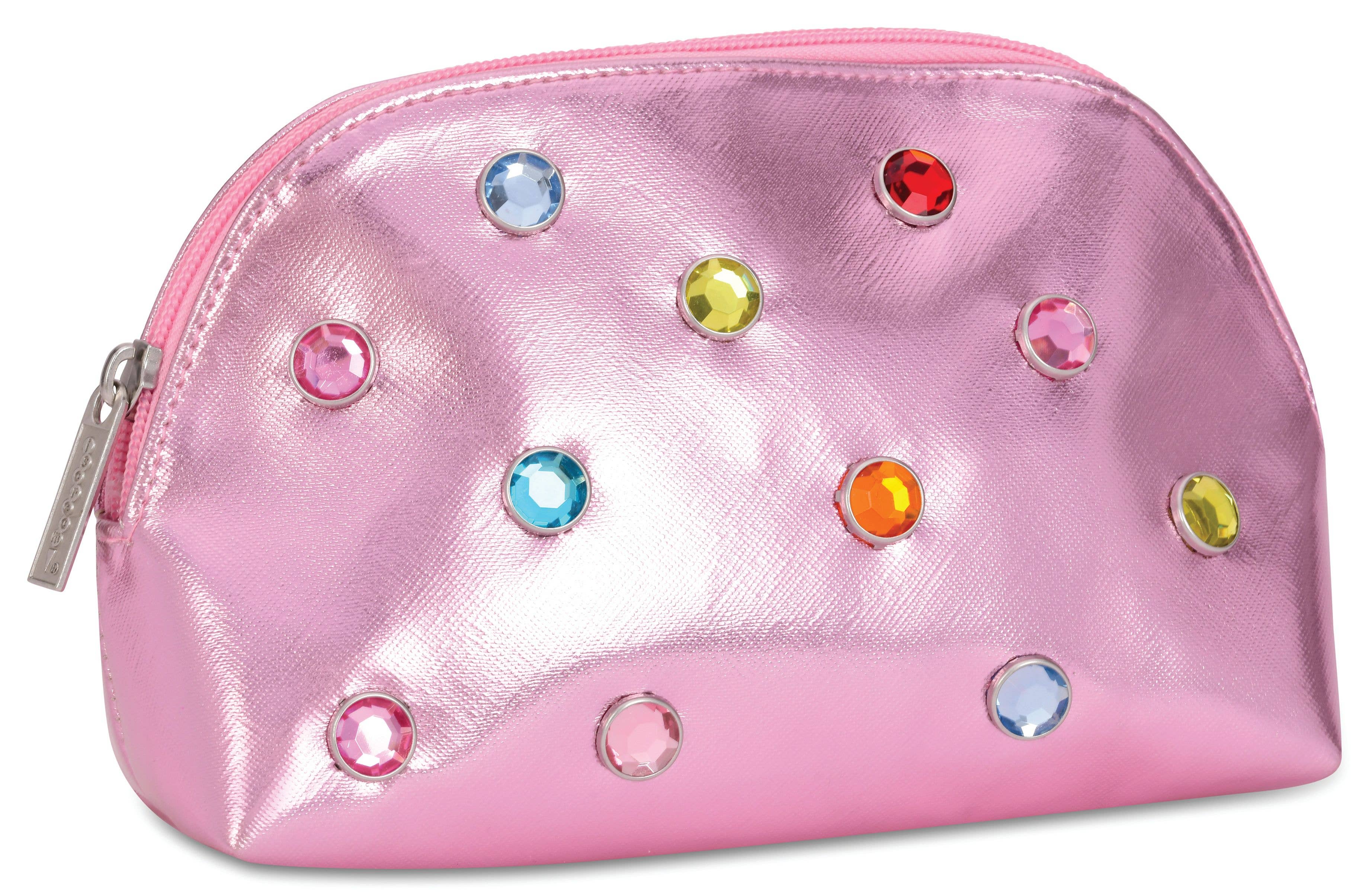 Pink Candy Gem Oval Cosmetic Bag