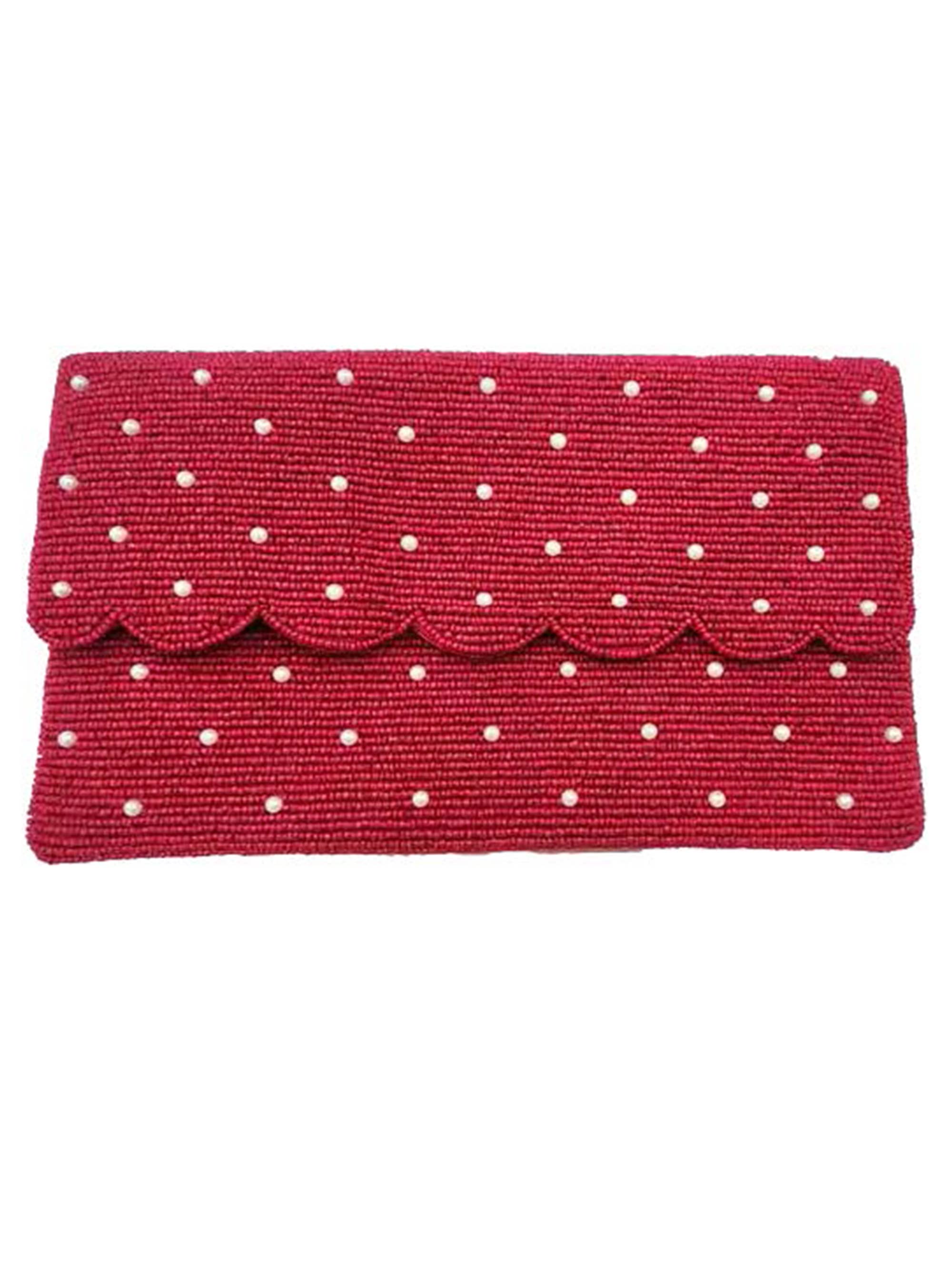 Scalloped Edge Beaded Clutch