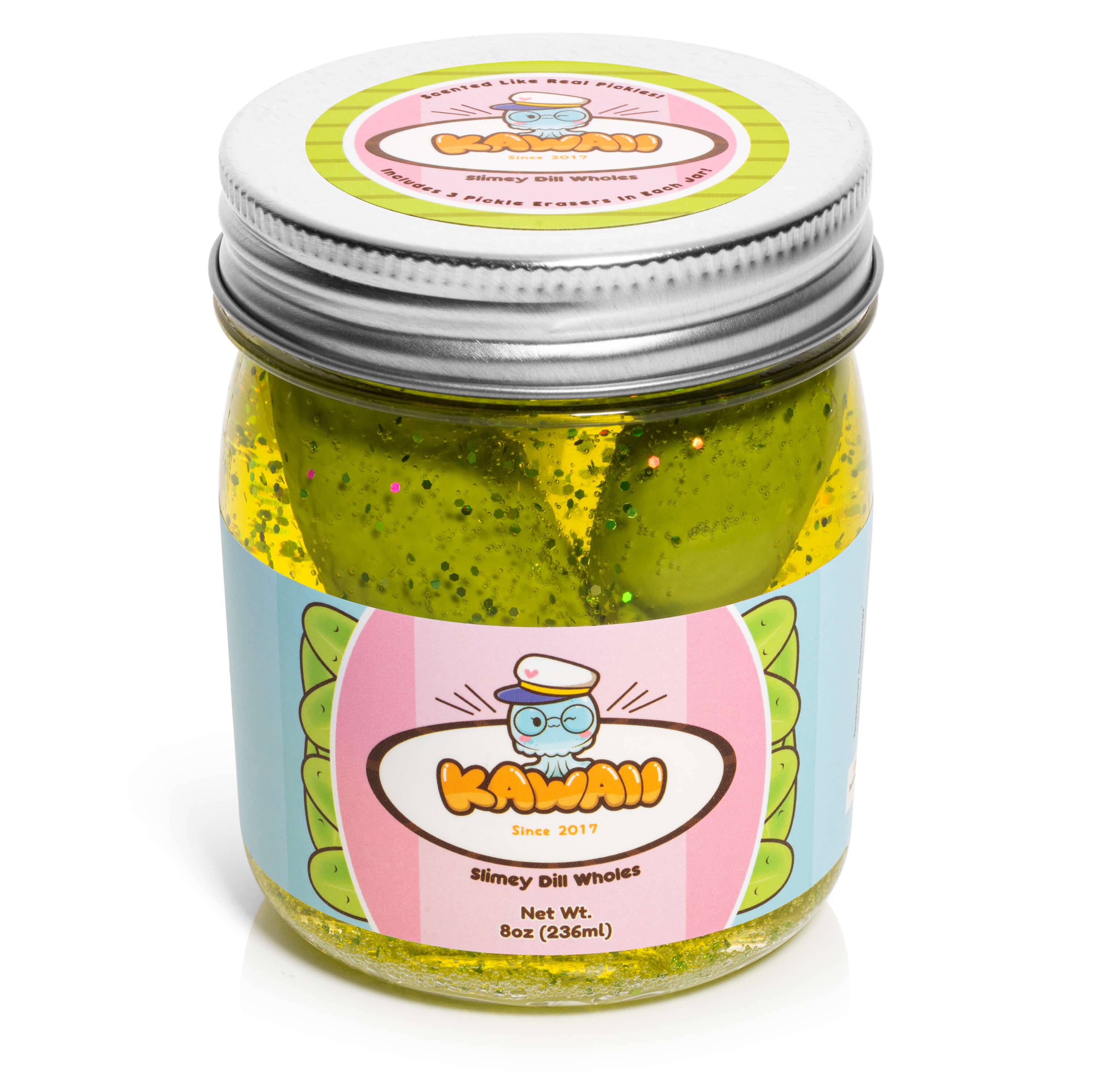 Shimmery Pickle Clear Slime