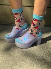 Sheer Watermelon Statement Socks