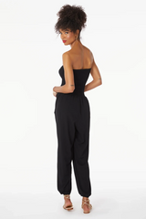 Split Leg Smocked Jumpsuit