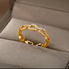 Gold Chain Link Ring