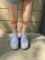 Sheer Watermelon Seeds Socks