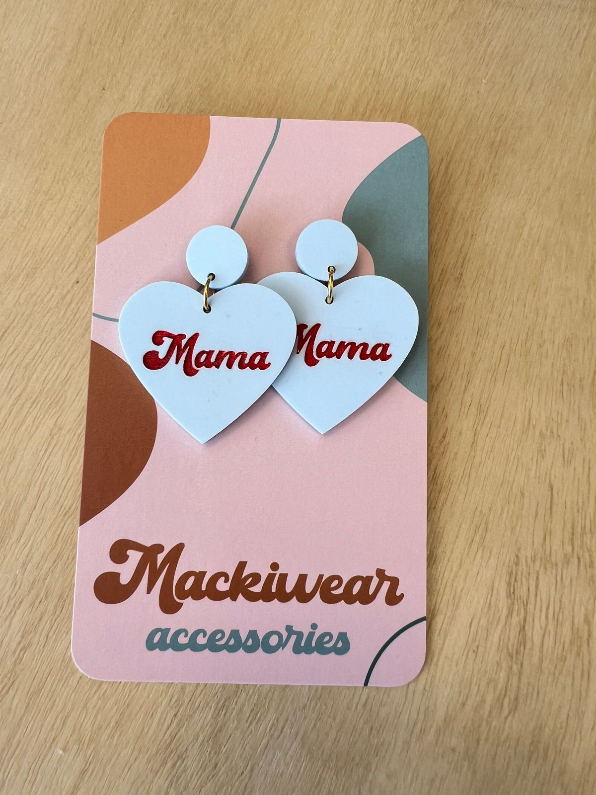 Mama Heart Earrings