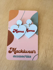 Mama Heart Earrings