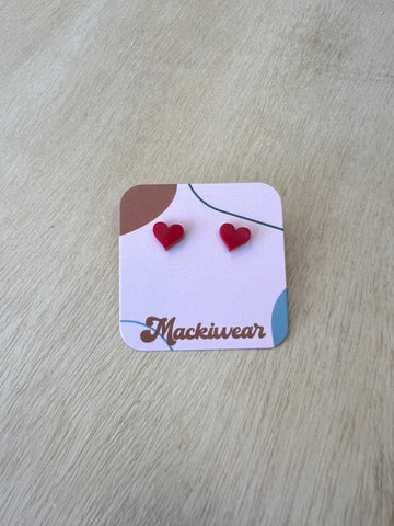 Mini Macki Heart Earrings
