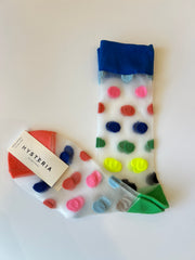 Bright Dot Mesh Socks