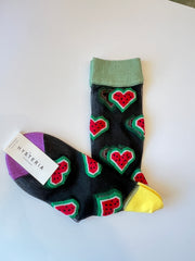 Heart Watermelon Mesh Socks