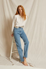 Mandy Cropped Sweatshirt- Sugar