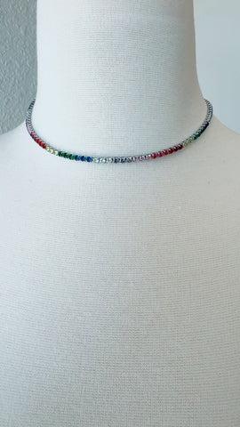 Rainbow Tennis Choker