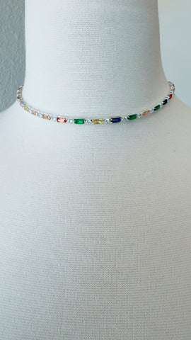 Rainbow Tennis Choker