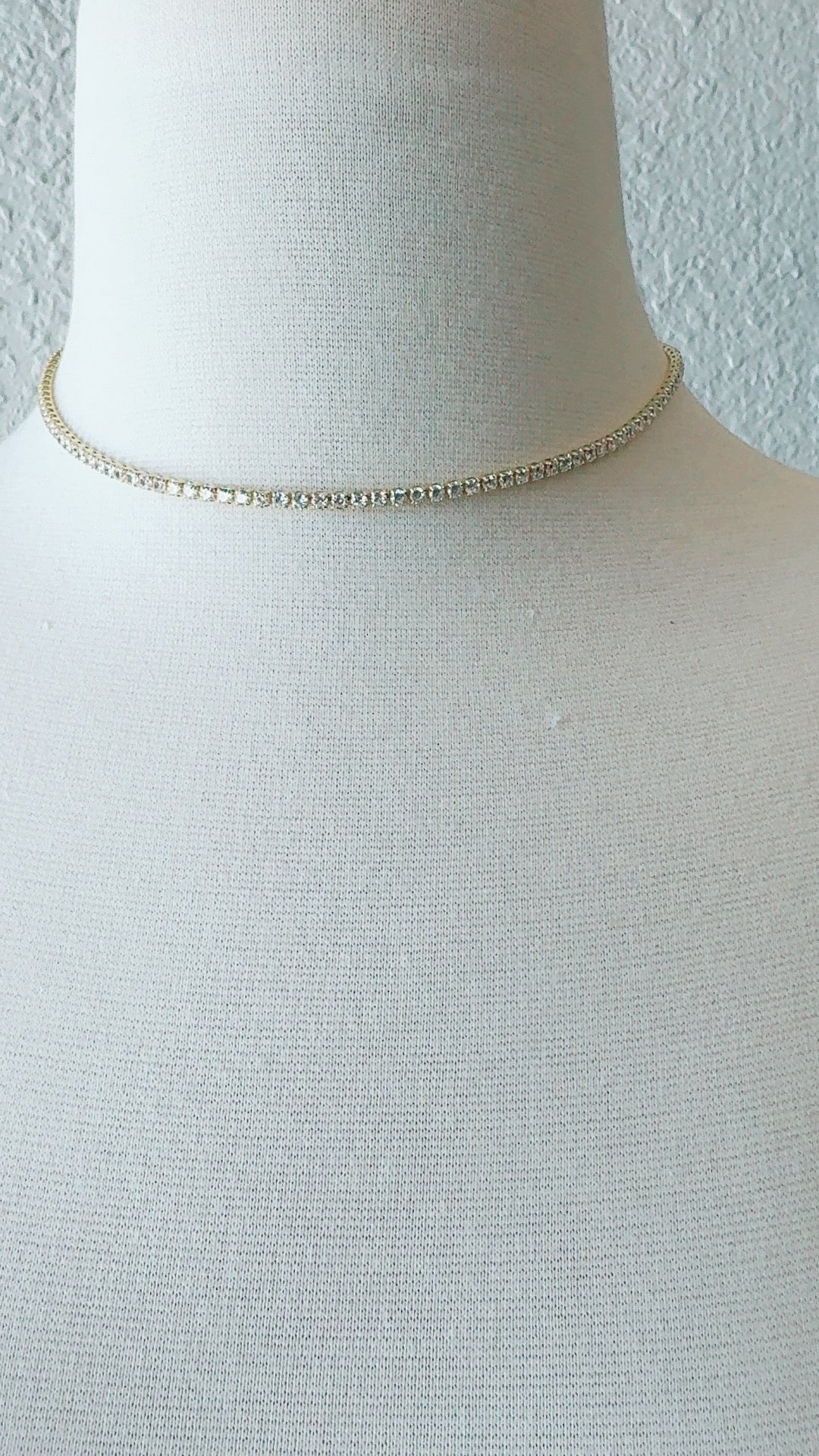 Tennis Choker w/Fold Over Clasp