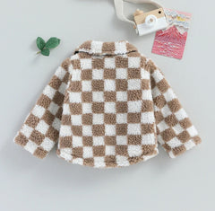 Kids Checkered Fleece Shacket