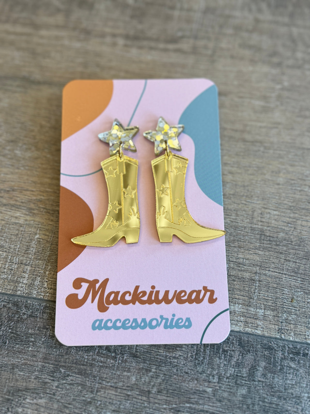 Large Cowboy Boot Earring