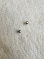 Silver Ball Stud Earrings