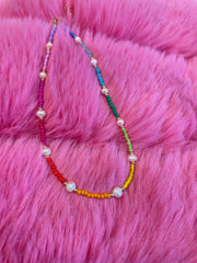 Multi Pearl Beaded Necklace