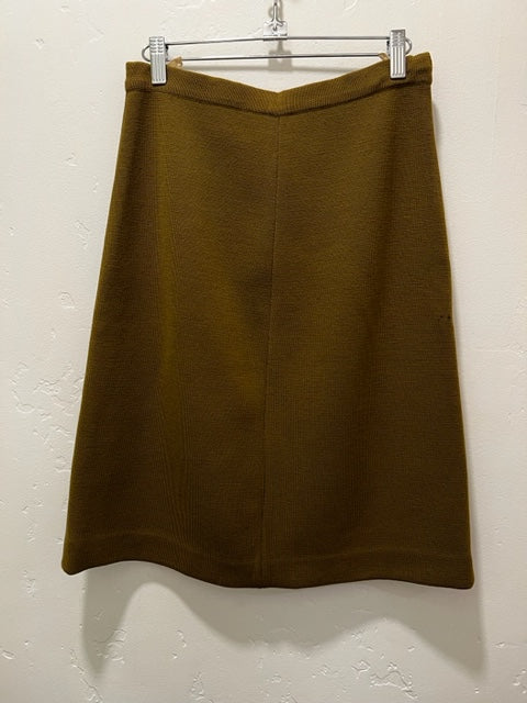Vintage Olive Knit Skirt