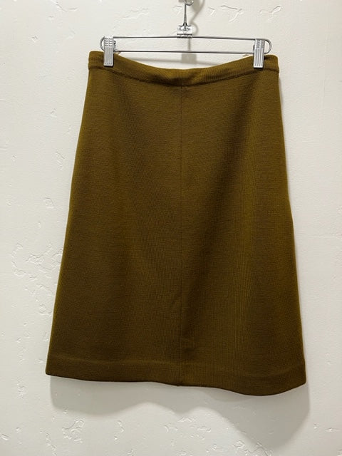 
            
                Load image into Gallery viewer, Vintage Olive Knit Skirt
            
        
