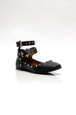 Mystic Diamante Flats- Black