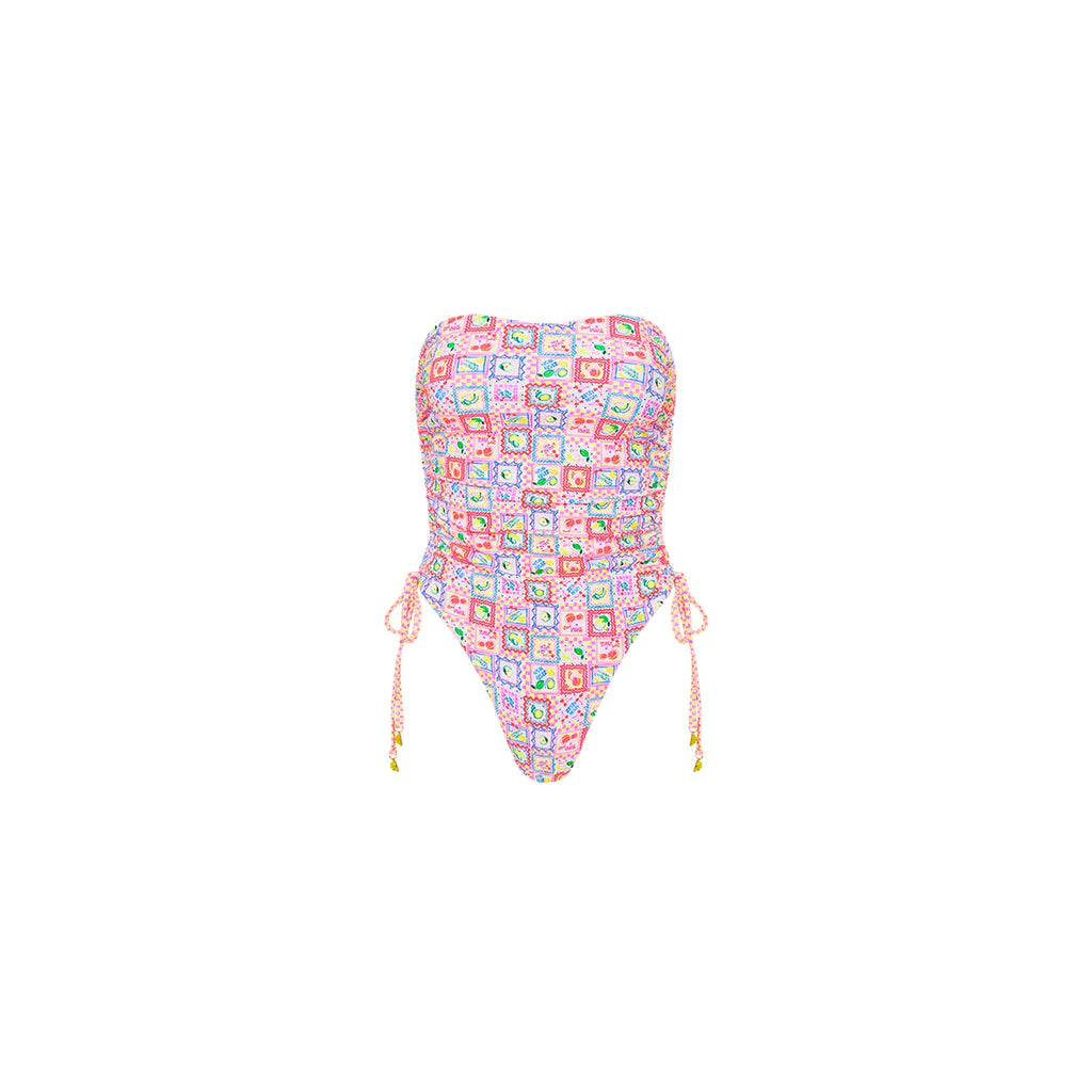 Ruched Bandeau One Piece