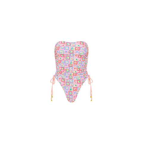 Ruched Bandeau One Piece