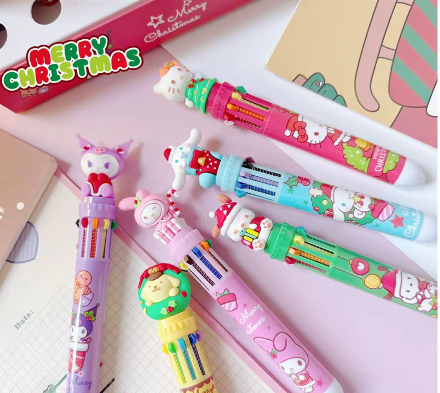 Sanrio 10 Color Xmas Character Pen