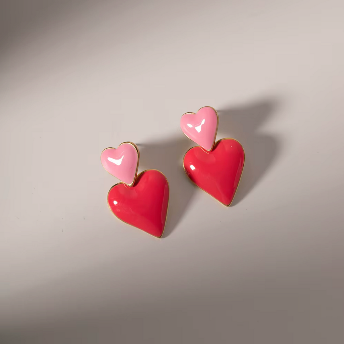 Double Heart Earrings