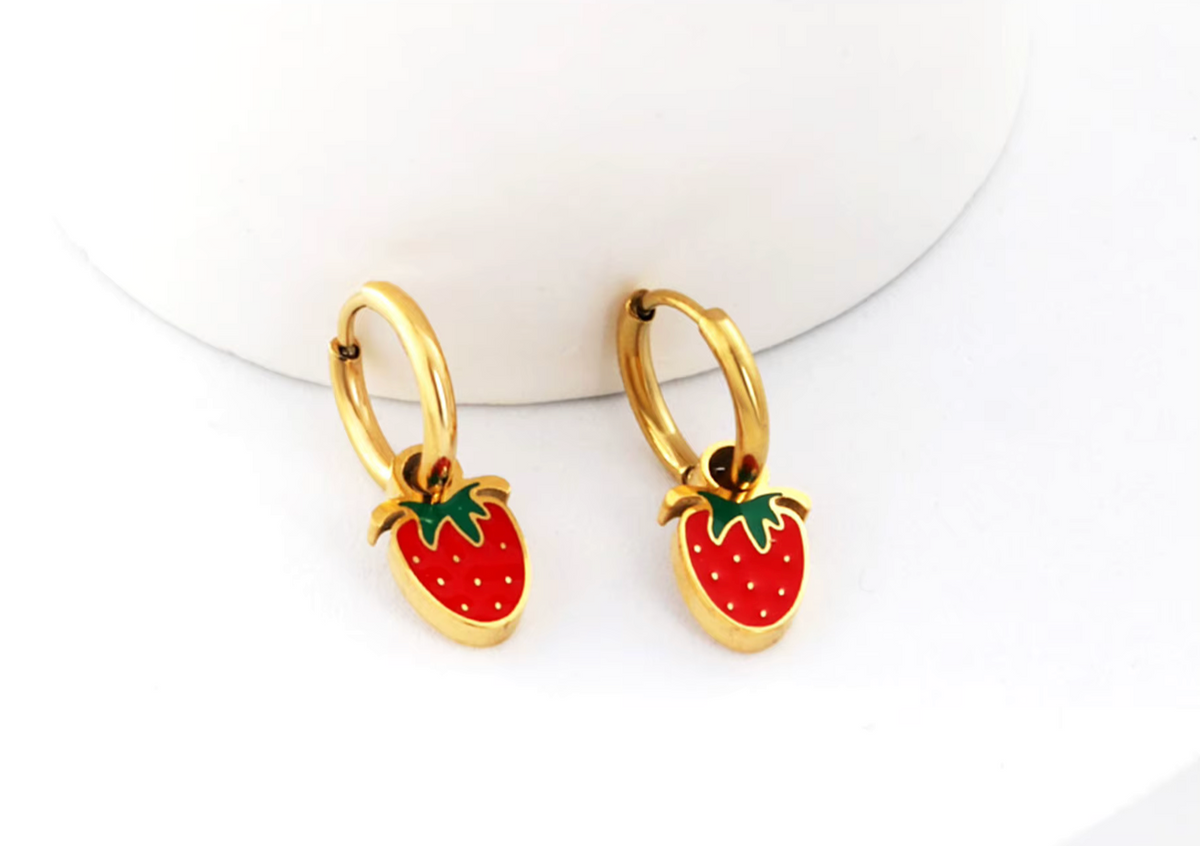 Strawberry Charm Earrings