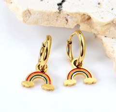 Rainbow Charm Earrings