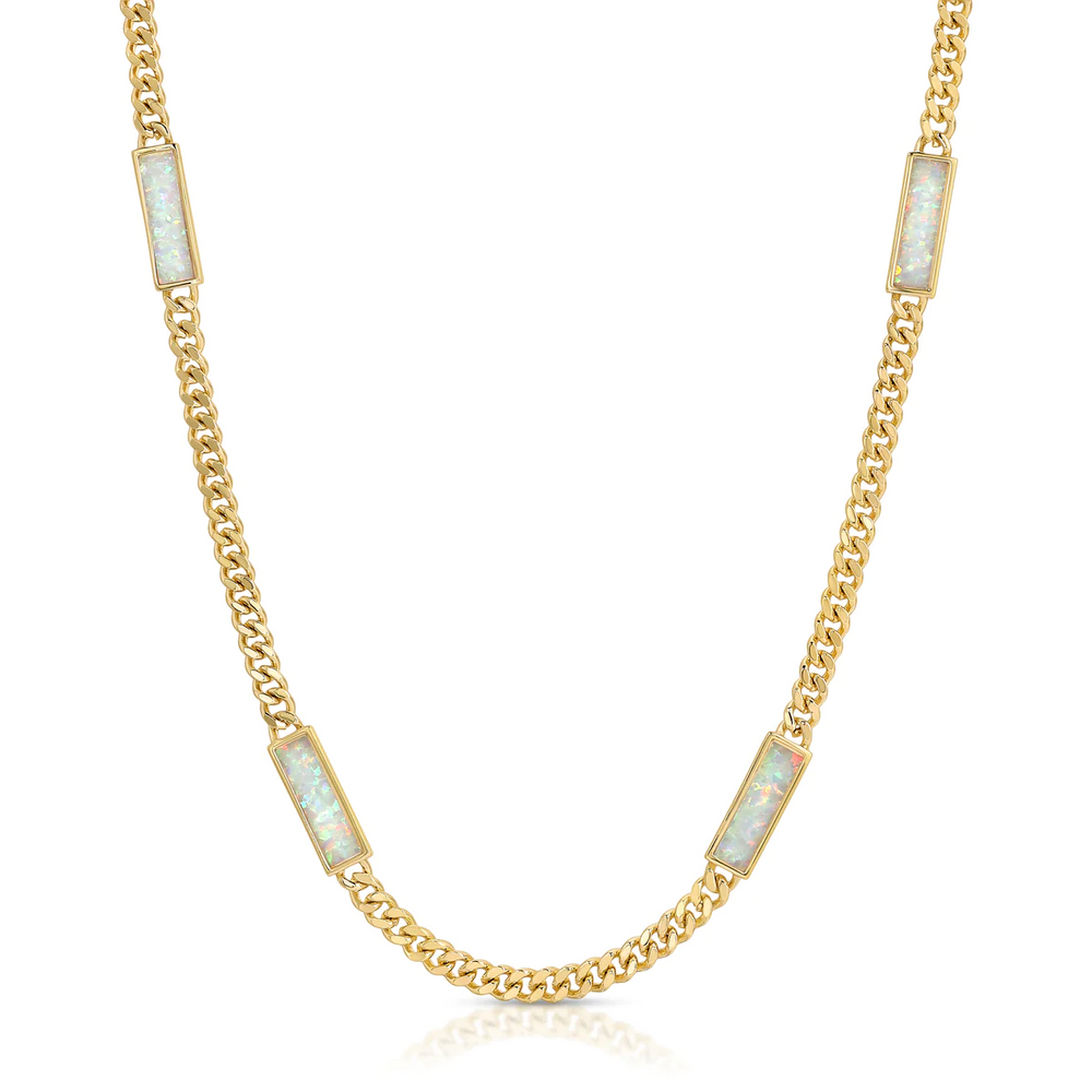 Blake Inlay Necklace- Opal