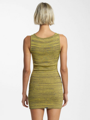 Reaction Mini Dress- Antique Moss