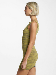 Reaction Mini Dress- Antique Moss